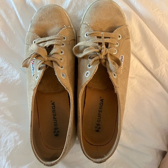 Superga 2790 Suede Platform Sneaker Tan 39 - Picture 3 of 6